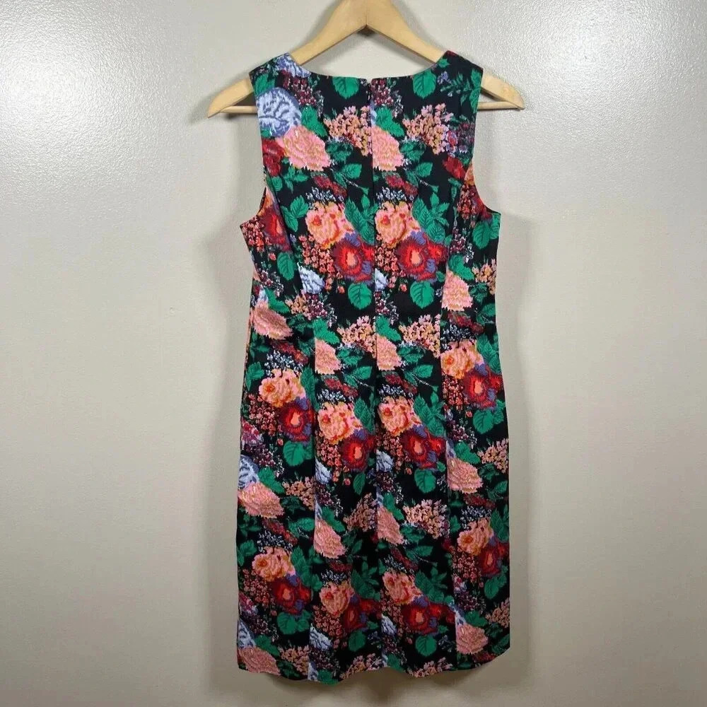J. Crew Floral Sheath Dress Size 8 Work Career Office Professional Church K6485 - Picture 2 of 12